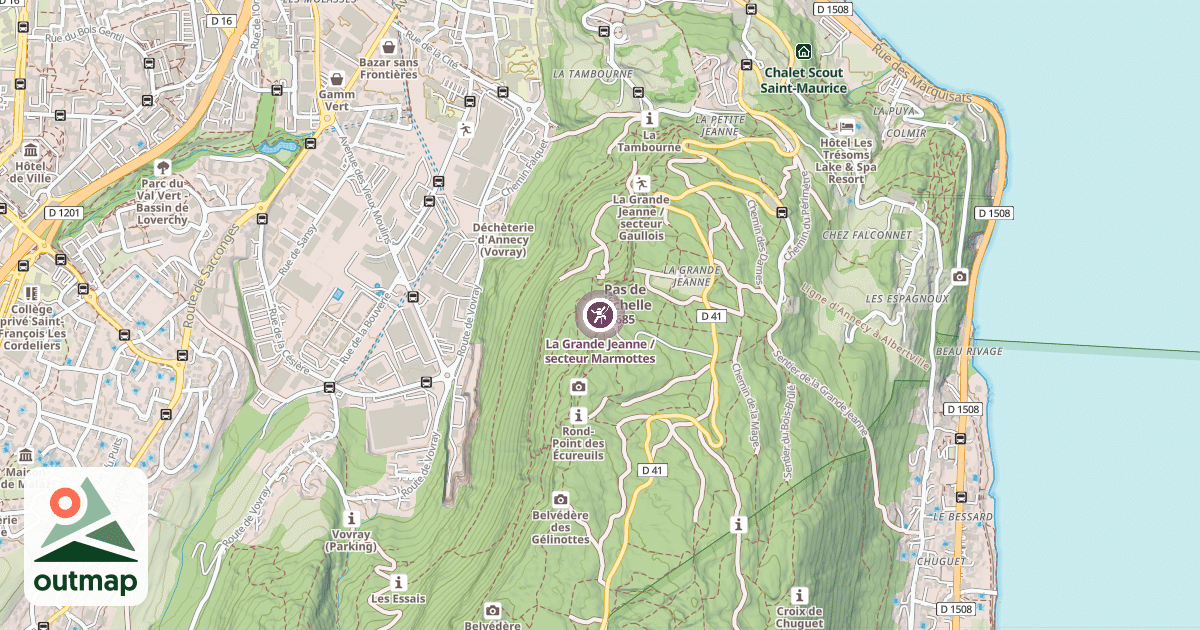 Map of La Grande Jeanne / secteur Marmottes