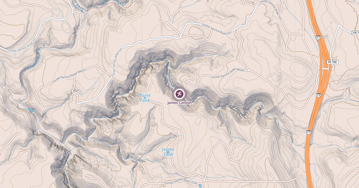 Map preview of James Canyon