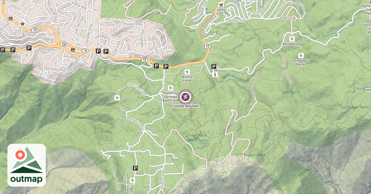 Map of Coyote Boulder