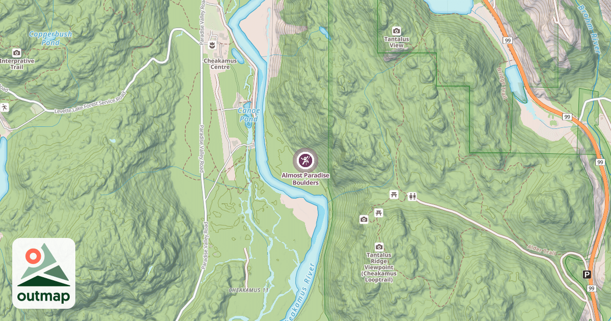 Map of Almost Paradise Boulders