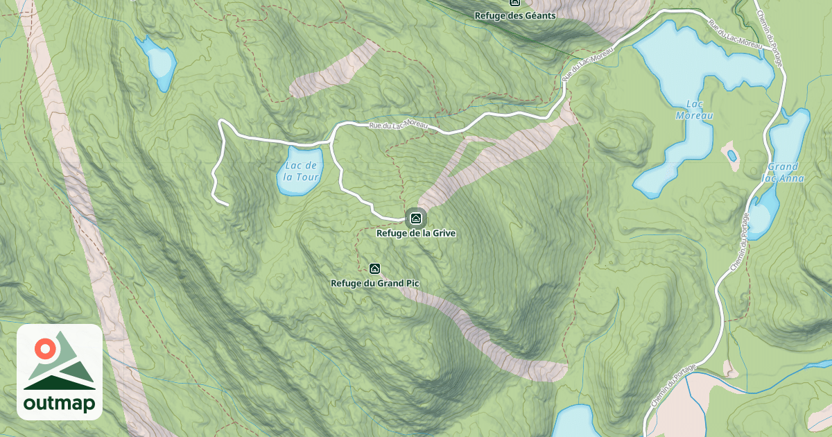 Map of Refuge de la Grive