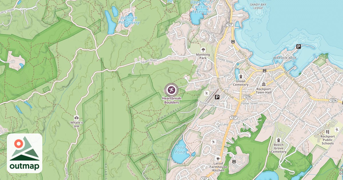 Map of Heartbreak Boulders