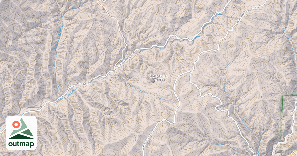 Map of 6666 (aka 4 6s ranch)