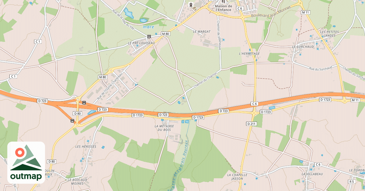 Map of Cabane Perchée du Charron