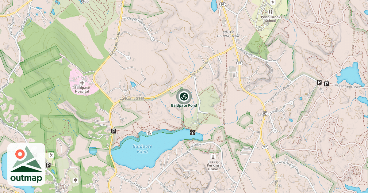 Map of Baldpate Pond