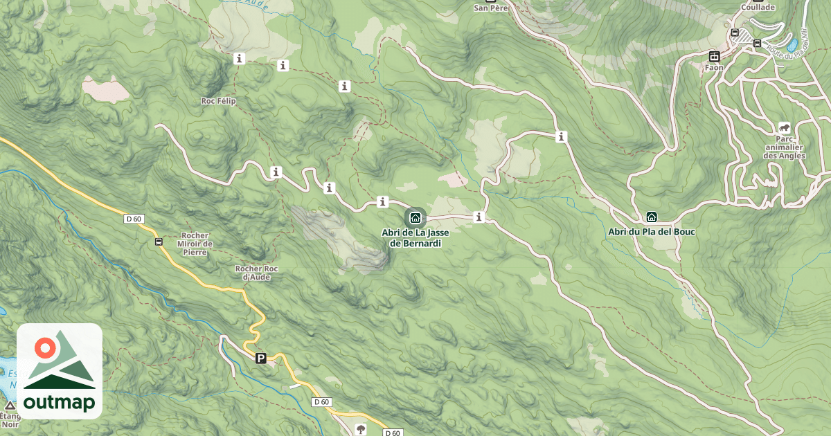 Map of Abri de La Jasse de Bernardi