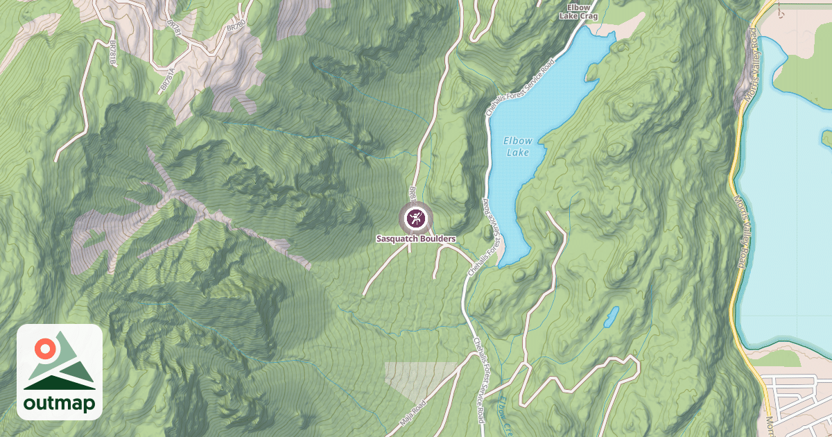 Map of Sasquatch Boulders