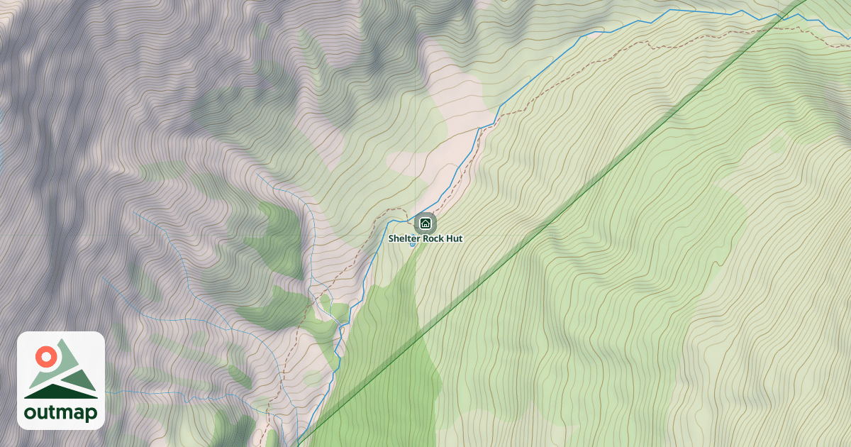 Map of Shelter Rock Hut