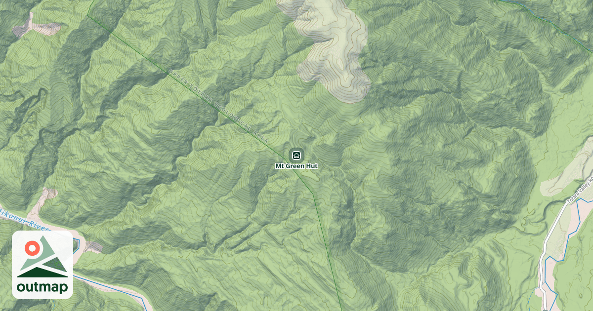 Map of Mt Green Hut