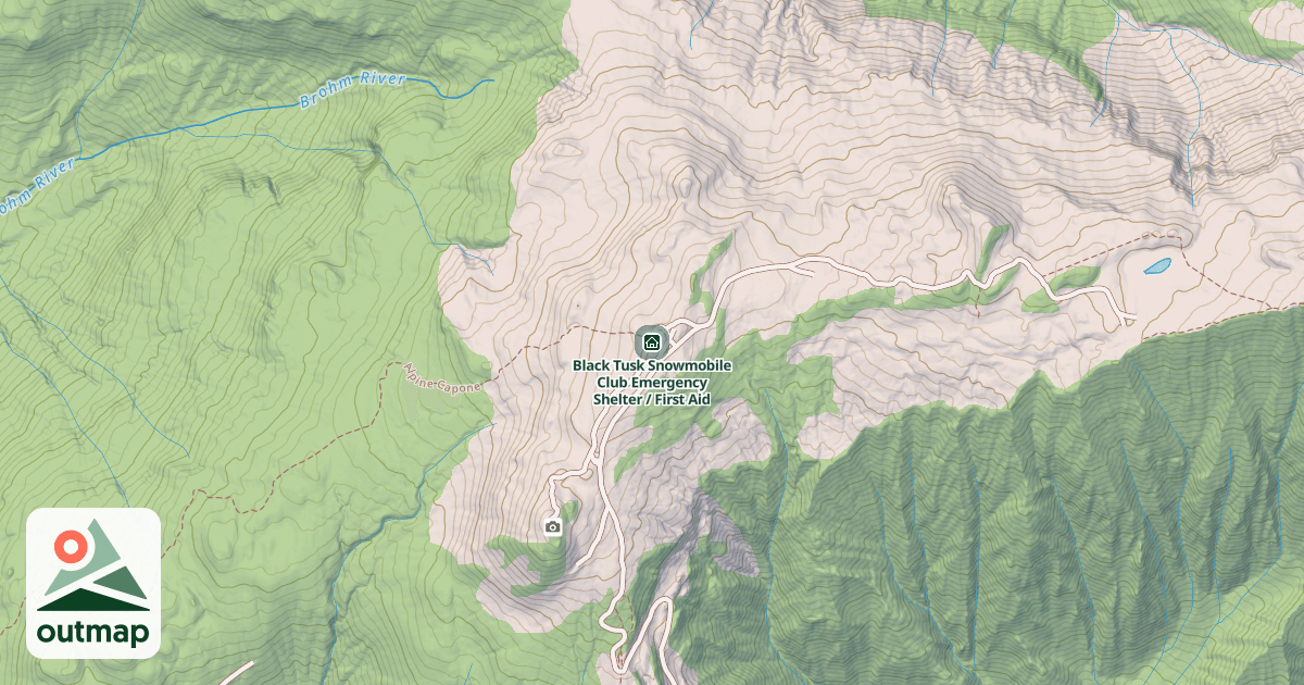 Map of Black Tusk Snowmobile Club Emergency Shelter / First Aid