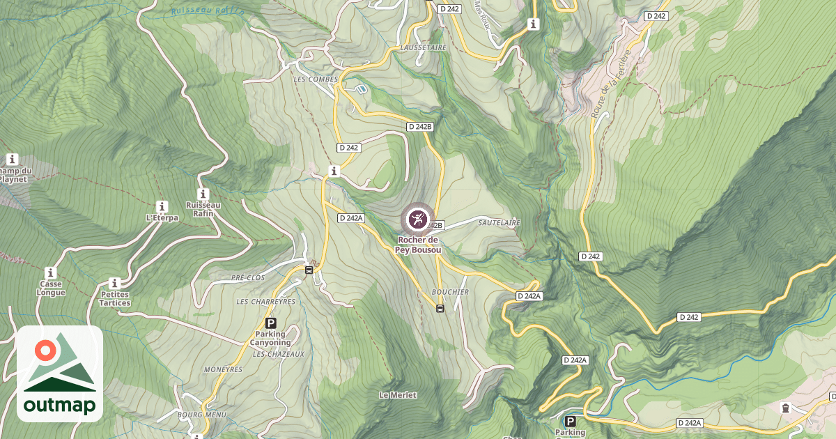 Map of Rocher de Pey Bousou