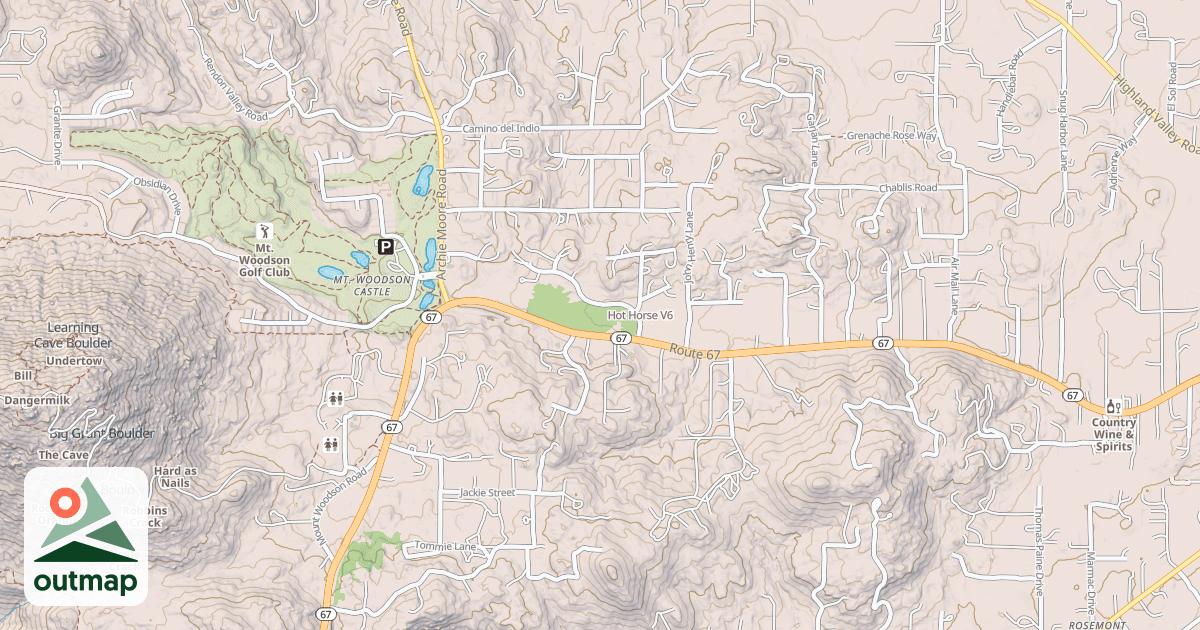 Map of Hot Horse