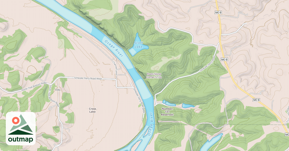 Map of Peets Stone Corner