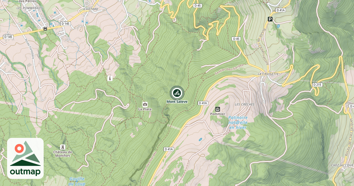 Map of Mont Saleve