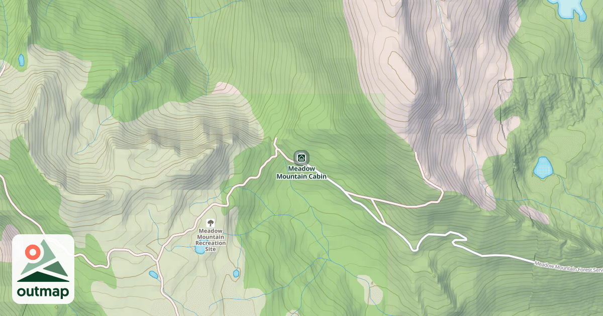 Map of Meadow Mountain Cabin