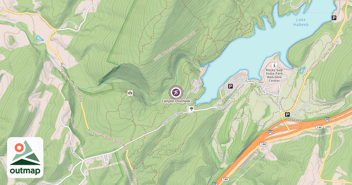 Map of Canyon Overlook
