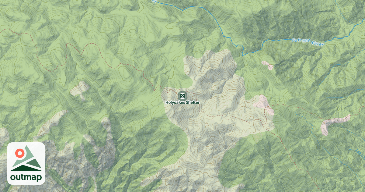 Map of Holyoakes Shelter