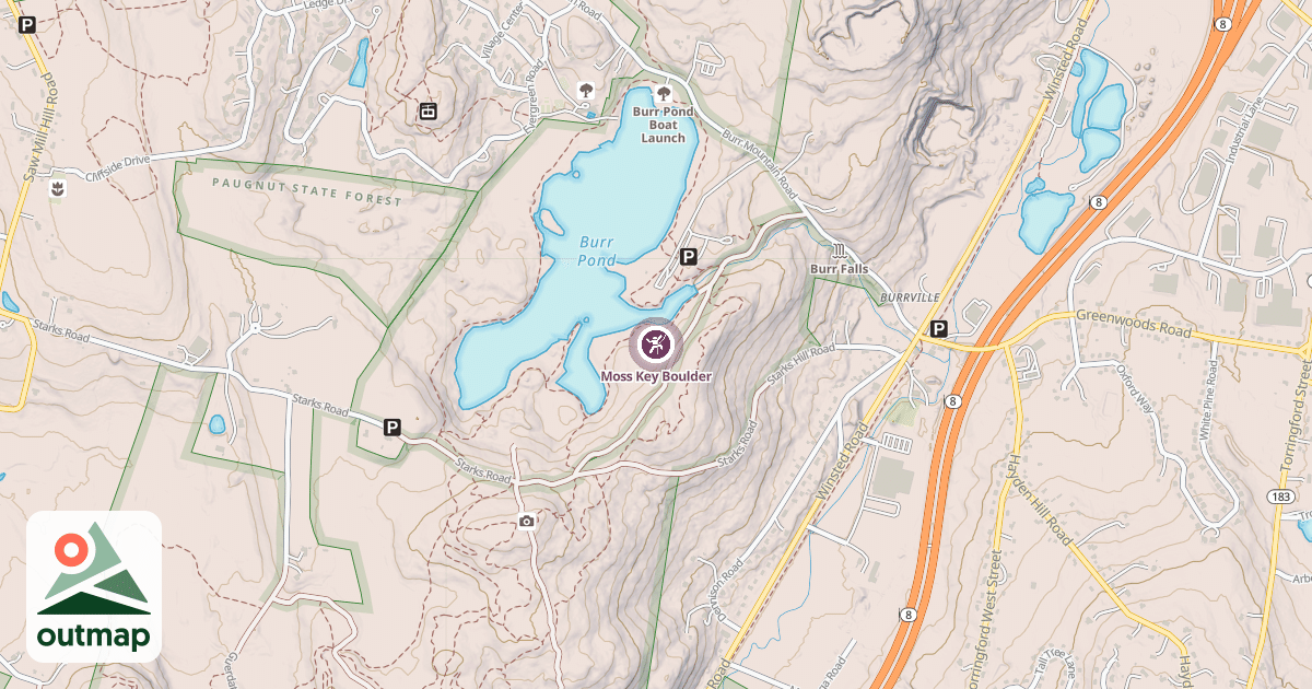 Map of Moss Key Boulder