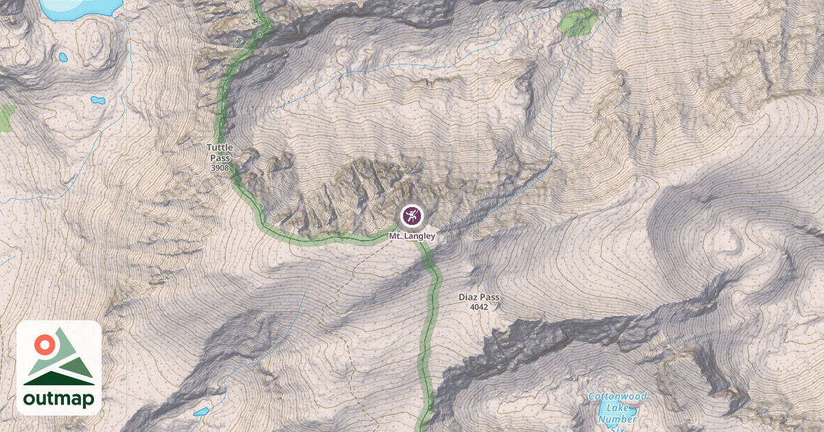 Map of Mt. Langley