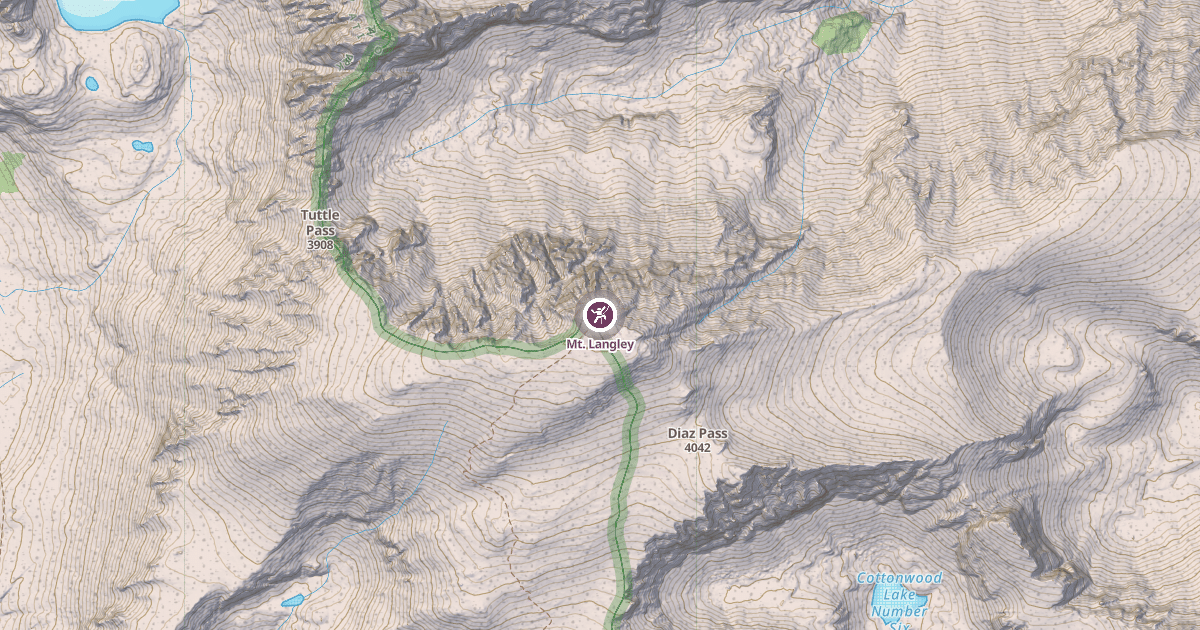 Map preview of Mt. Langley