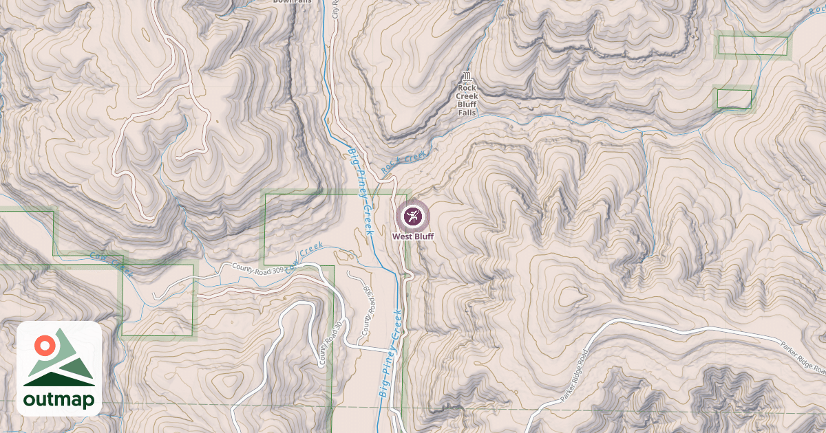 Map of West Bluff