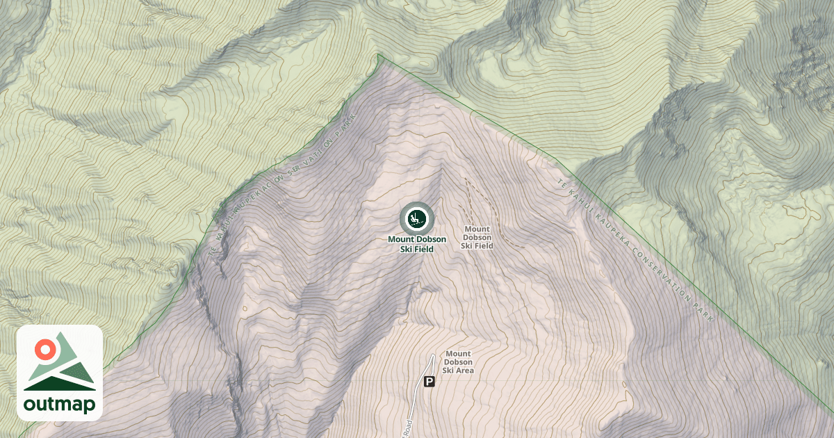Map of Mount Dobson Ski Field