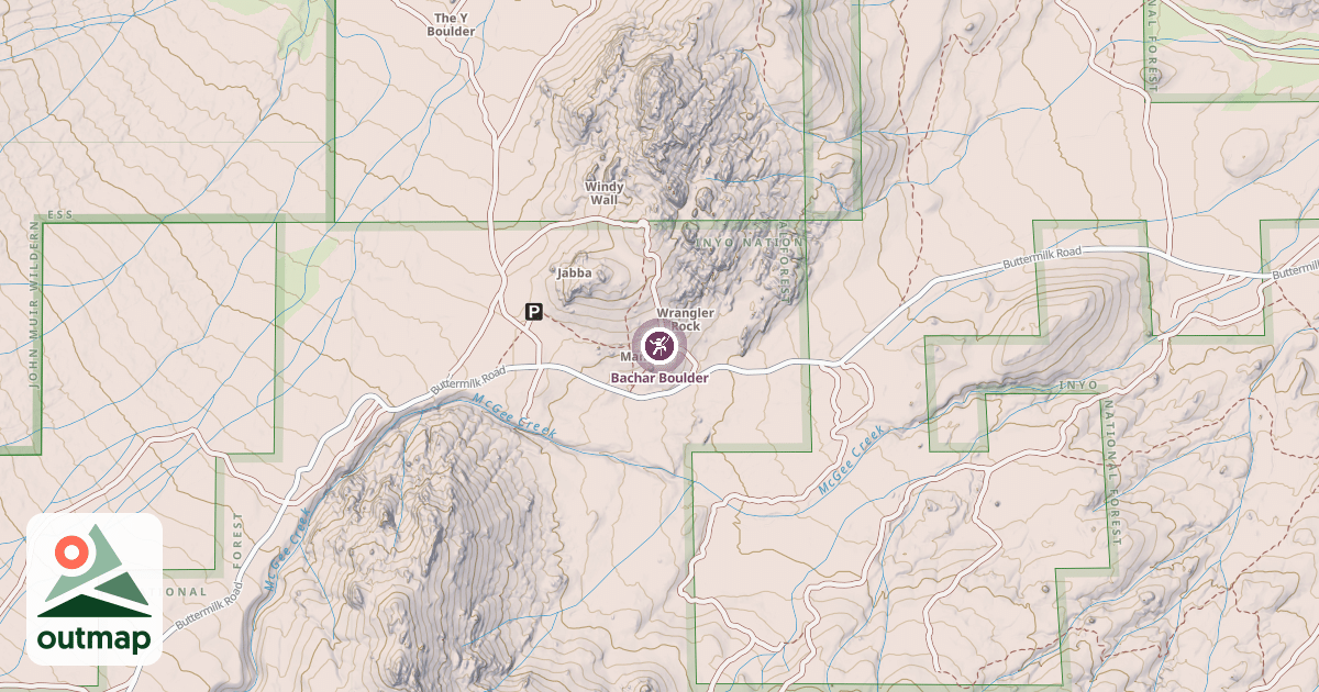 Map of Bachar Boulder