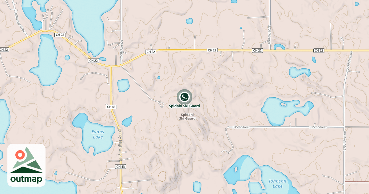 Map of Spidahl Ski Gaard