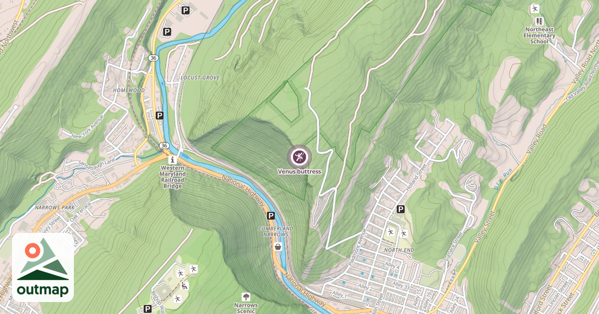 Map of Venus buttress