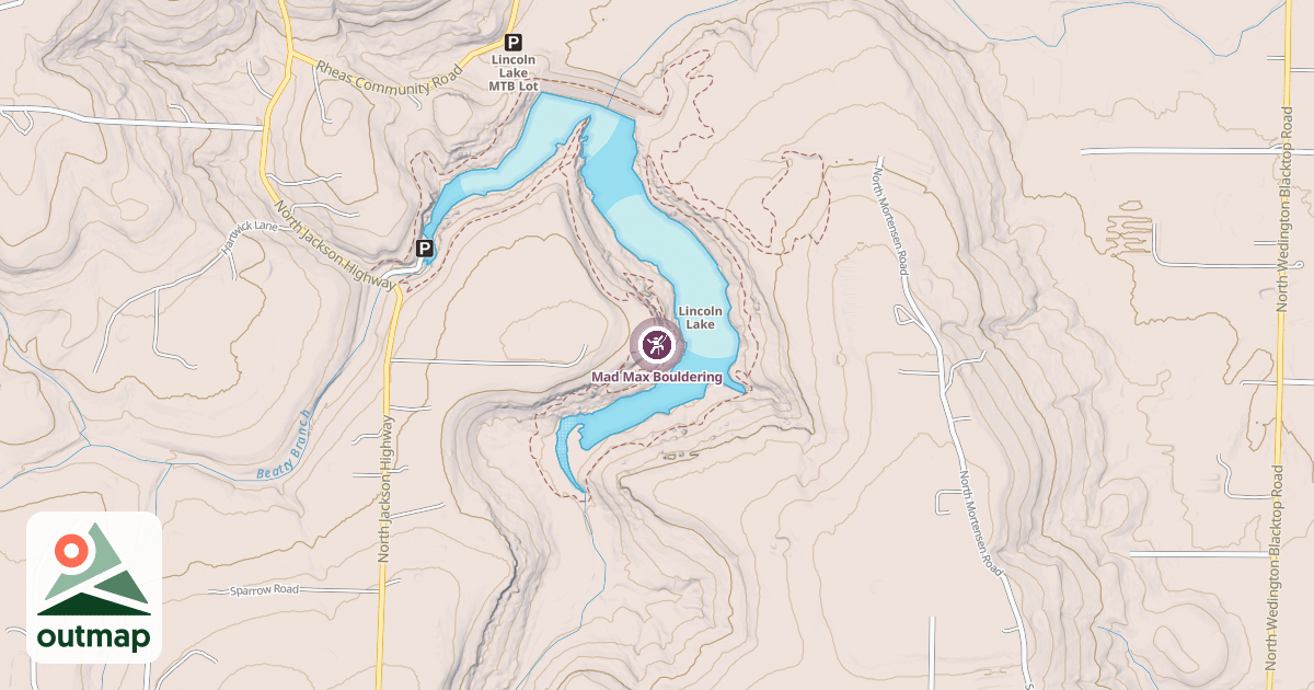 Map of Mad Max Bouldering