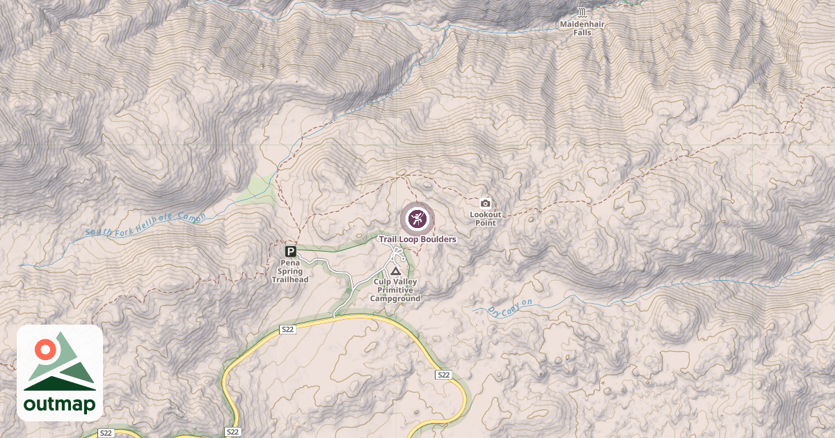 Map of Trail Loop Boulders