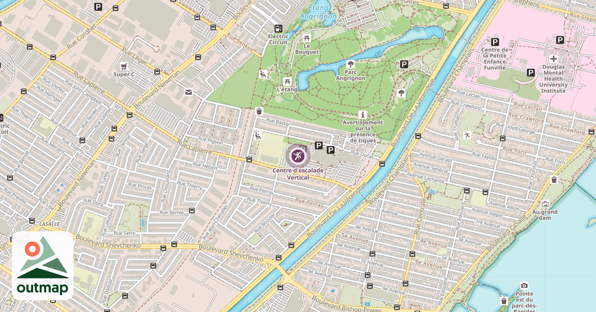 Map of Centre d'escalade Vertical