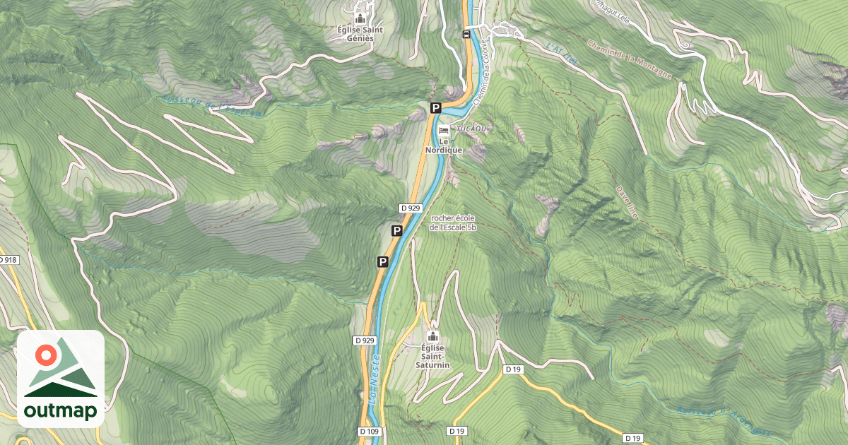 Map of rocher école de l'Escale