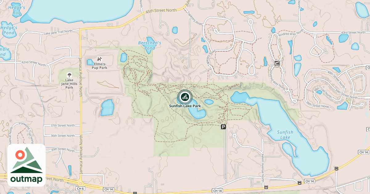 Map of Sunfish Lake Park