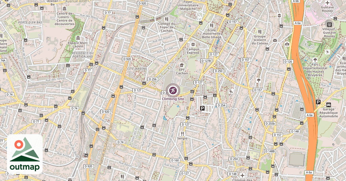 Map of Climbing Site