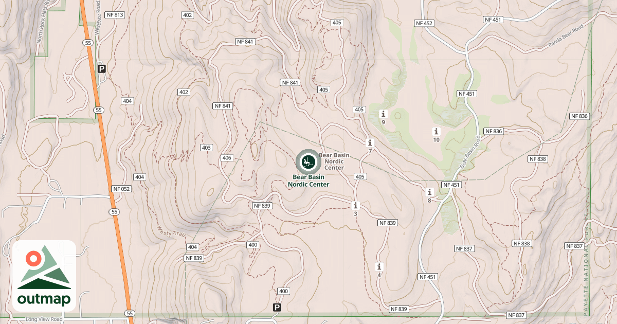 Map of Bear Basin Nordic Center