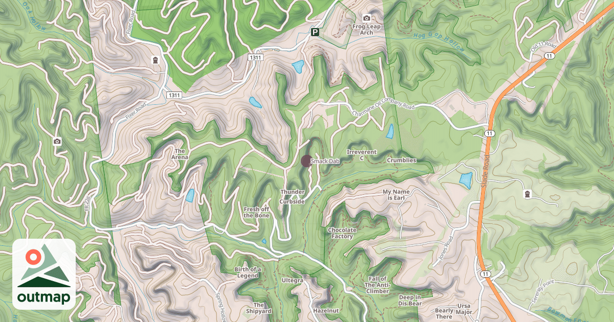 Map of Smack Dab