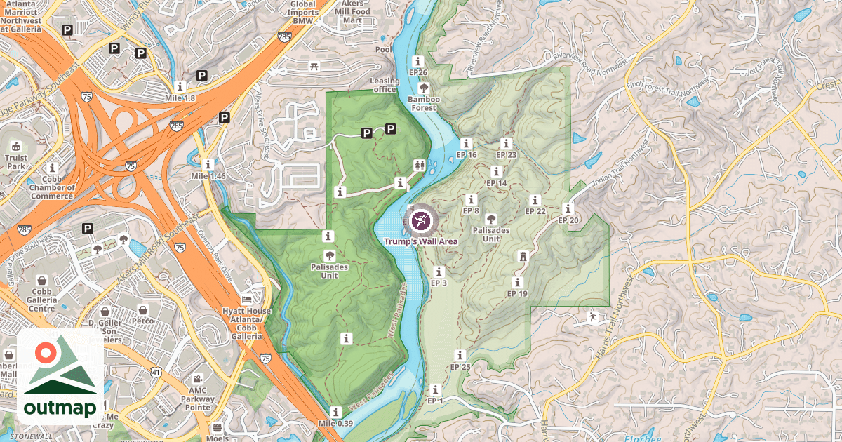 Map of Trump's Wall Area