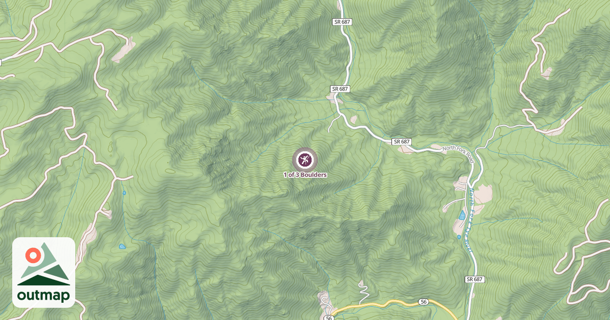Map of 1 of 3 Boulders