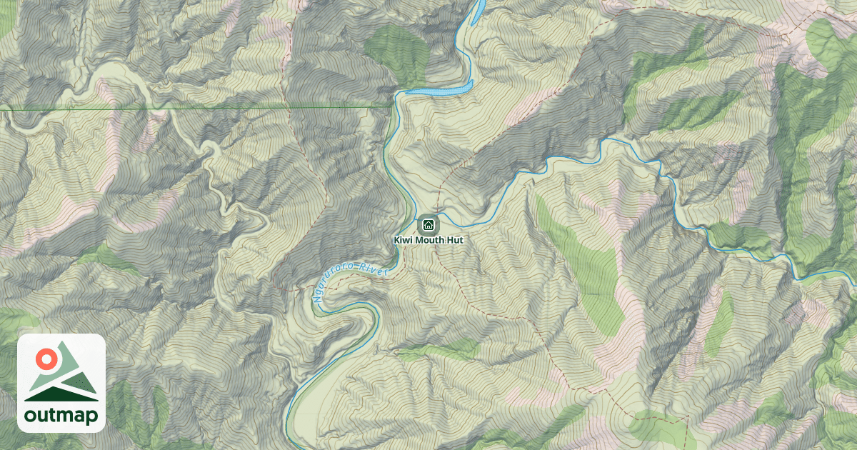 Map of Kiwi Mouth Hut