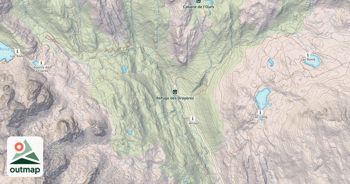 Map of Refuge des Drayères
