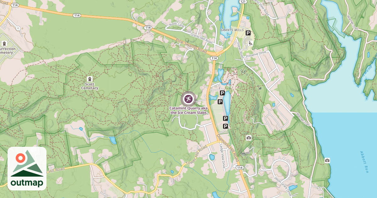 Map of Catamint Quarry aka the Ice Cream Slabs