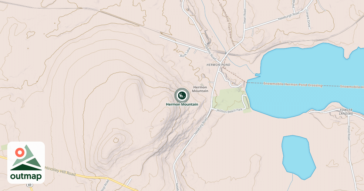 Map of Hermon Mountain
