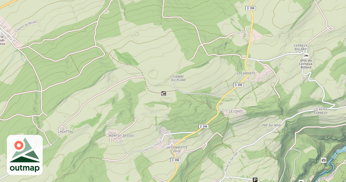 Map of Combe du Plane