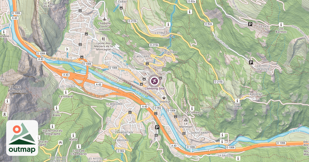 Map of Climbing Site
