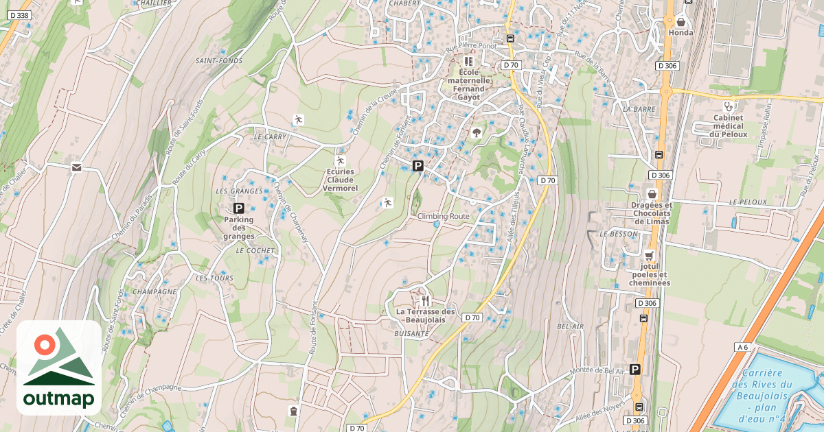 Map of Climbing Route