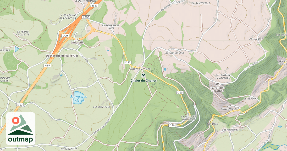 Map of Chalet du Chanot