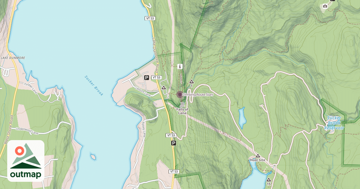 Map of Climbing Route Start