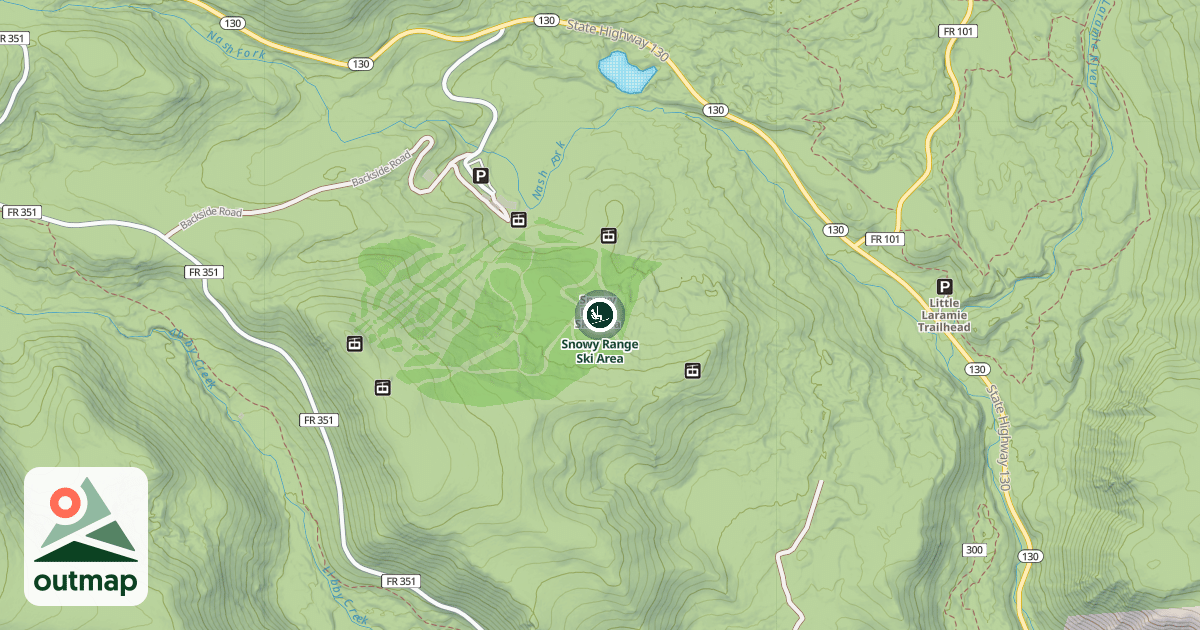 Map of Snowy Range Ski Area