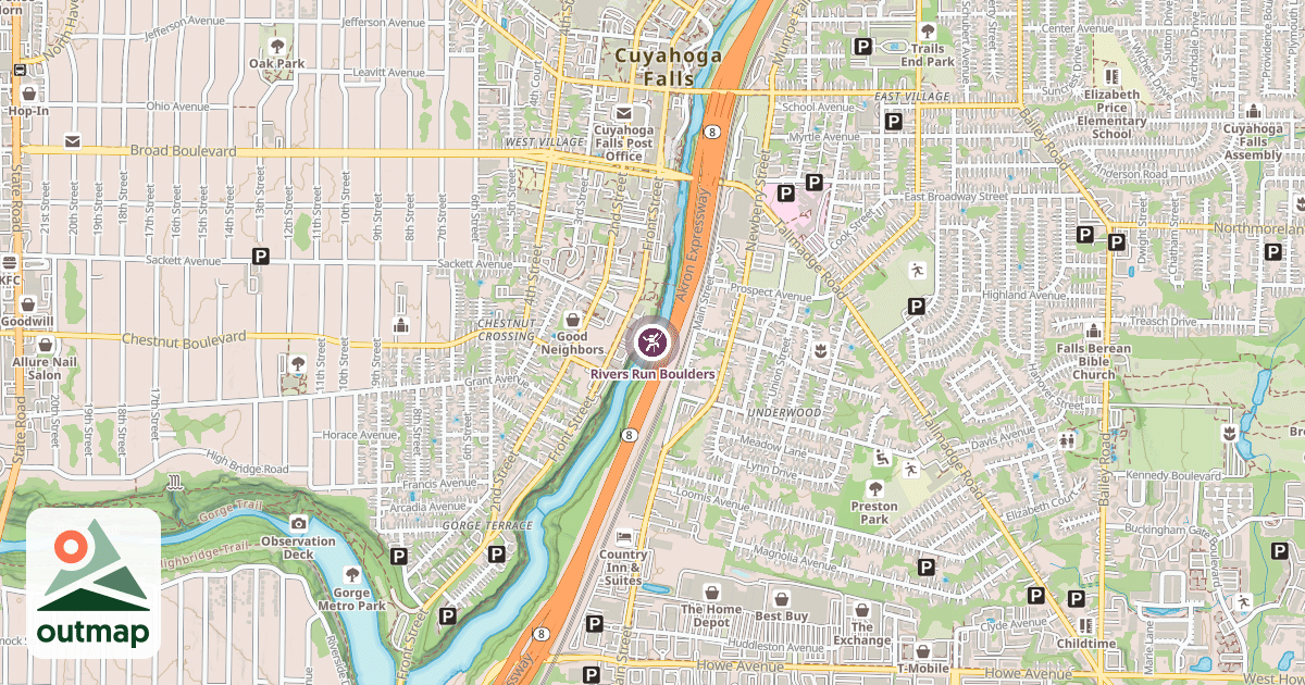 Map of Rivers Run Boulders